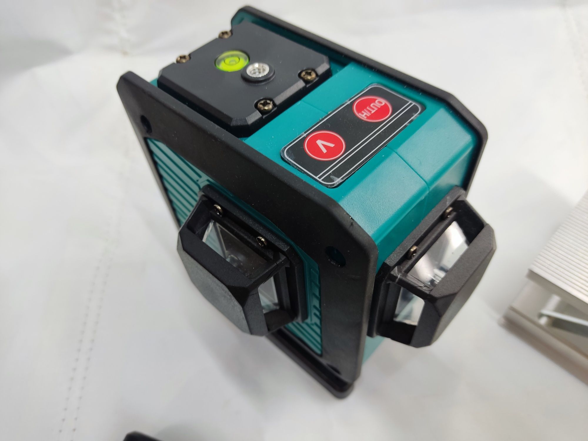 Poziomica laserowa 360° niwelator laserowy 3D 12 linii Zielona HIT