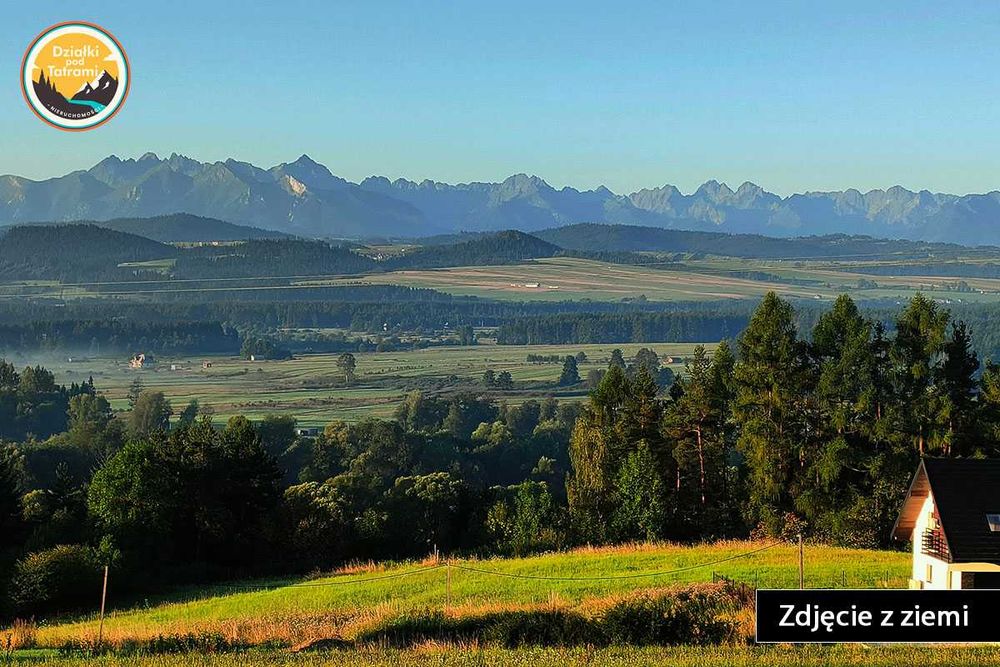 Działka budowlana z widokiem na Tatry, Pieniny, Jezioro Czorsztyńskie