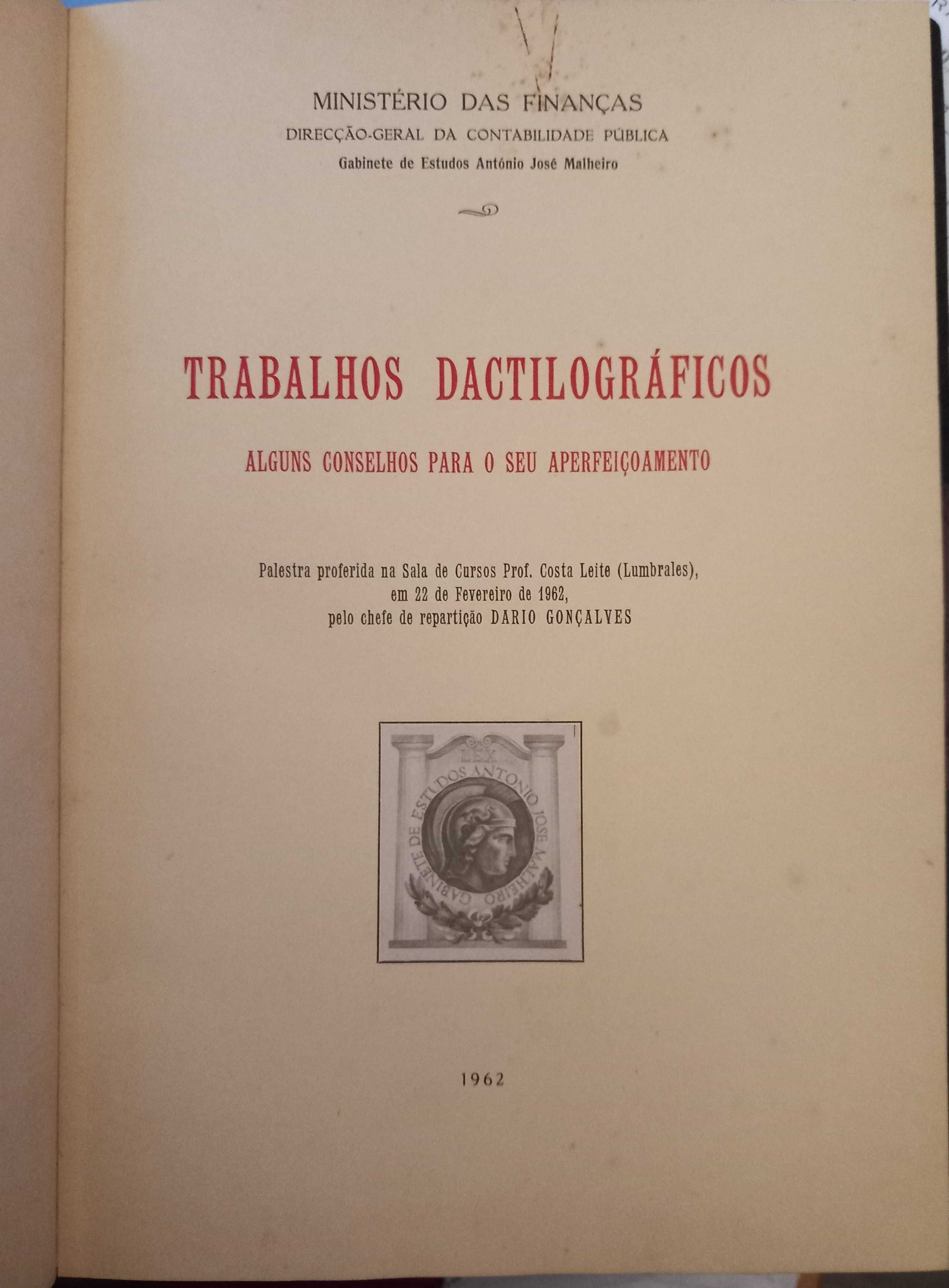 Ministério das Finanças - trabalhos dactilograficos - 1962