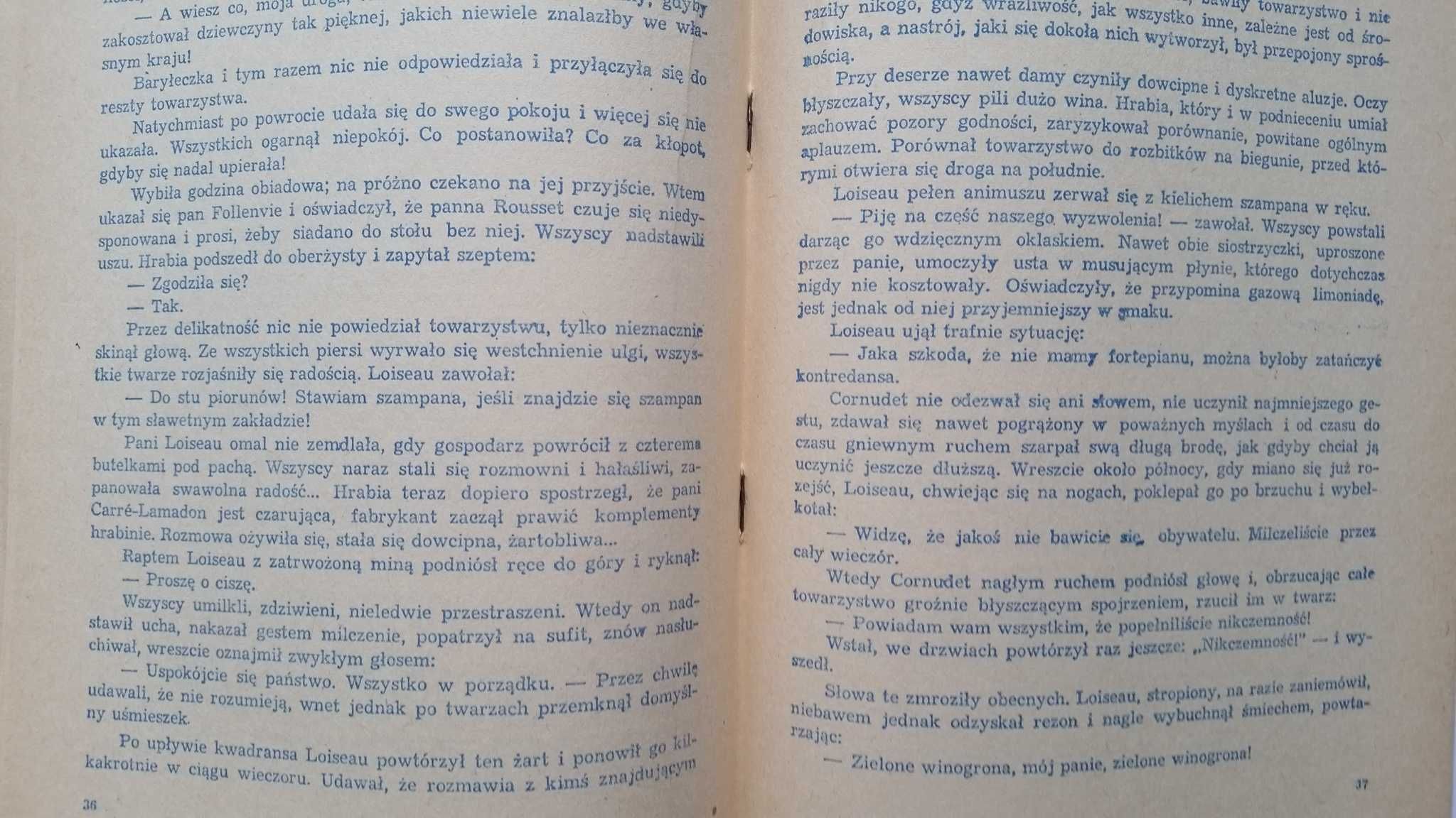 Guy de Maupassant Baryłeczka - opowiadania prostytucja wyd. 1983