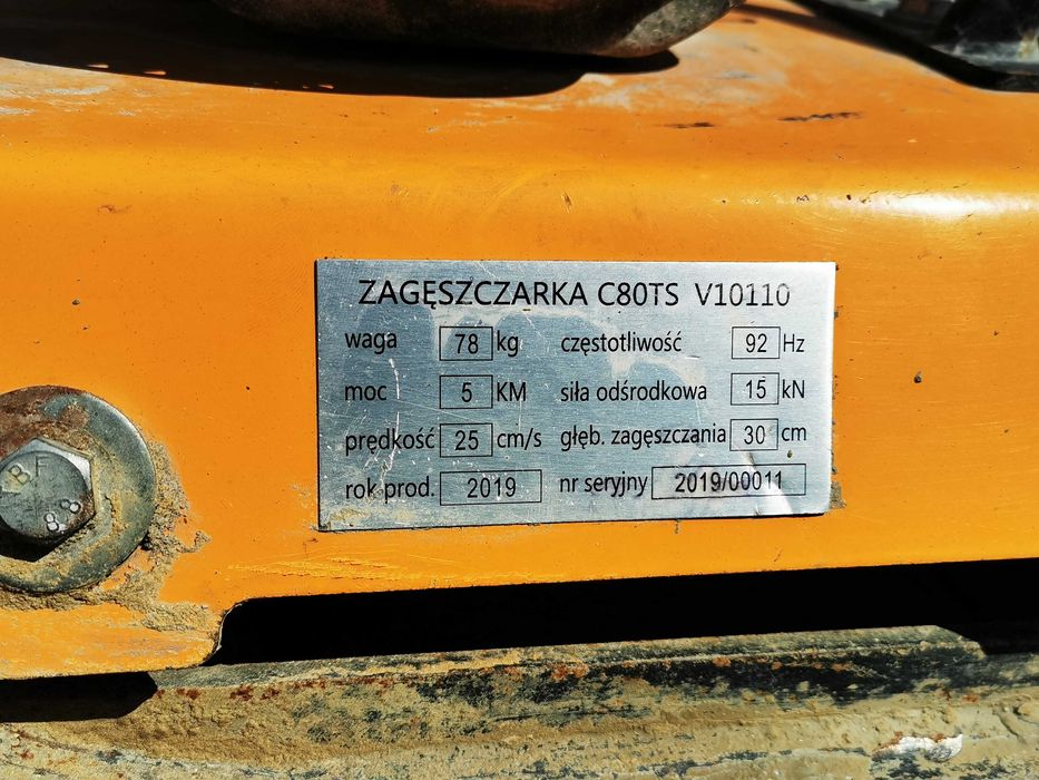 Zagęszczarka Verke 78kg, silnik Briggs&Stratton