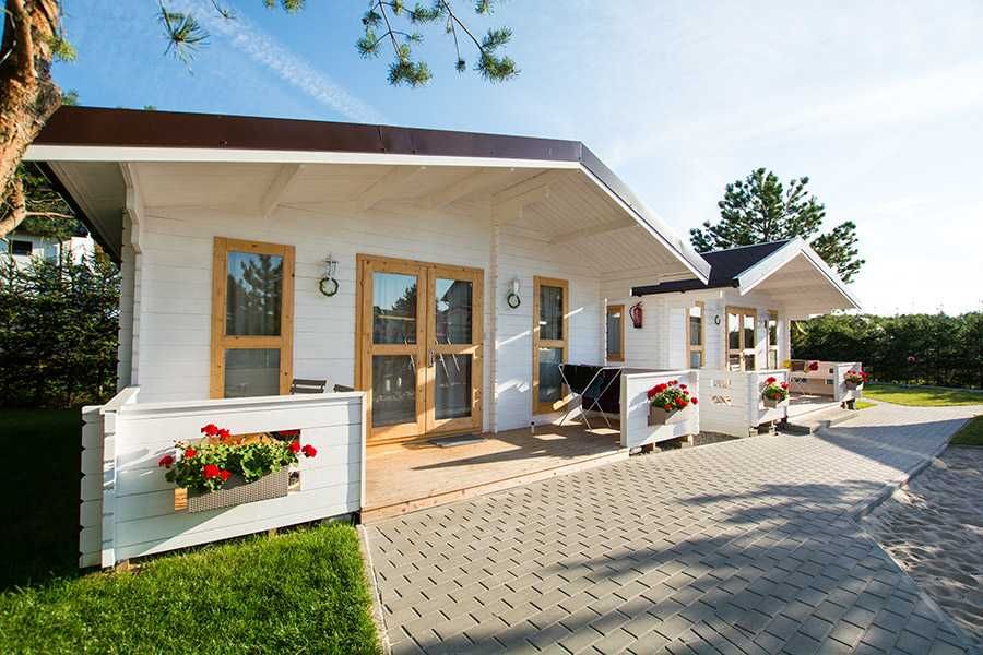 Drewniany domek letniskowy WEEKEND I 25 + 8 m2 - ROD, ośrodek wczasowy