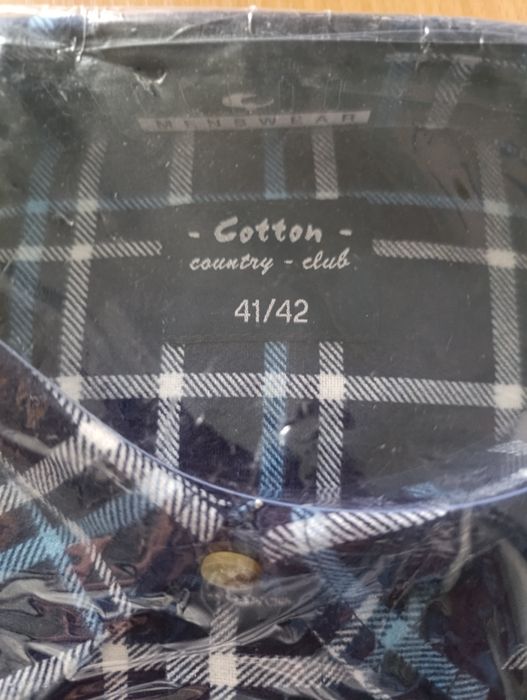 Новая Мужская рубашка байковая утеплённая ворот 41-42