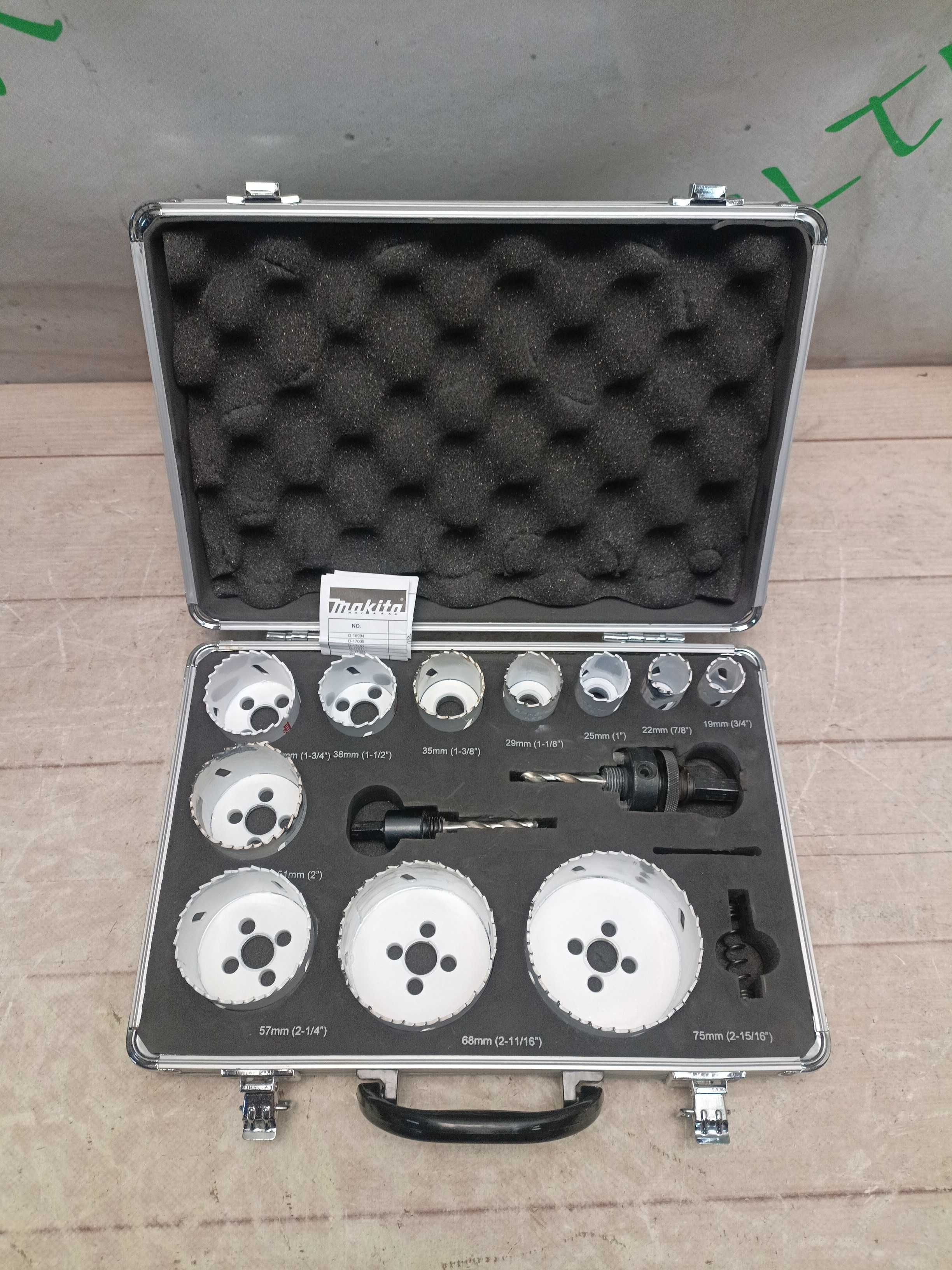 Makita D-47298 набір біметалевих коронок Ø19-75мм, 11шт + алюм. кейс