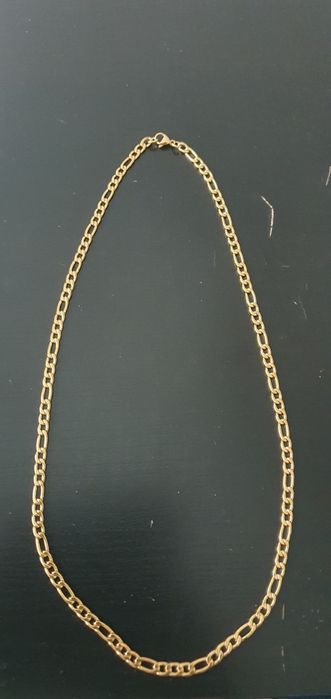 Fio ouro laminado (não é ouro puro)18k malha 3x1 4.5mm