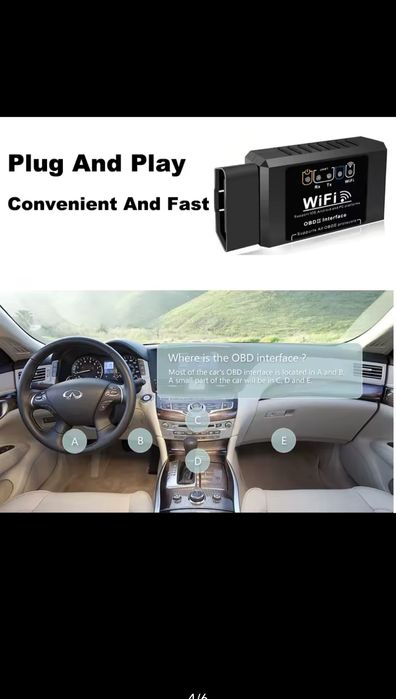 Авто Сканер OBD ELM 327 v1.5 автомобільний діагностичний сканер ялинка