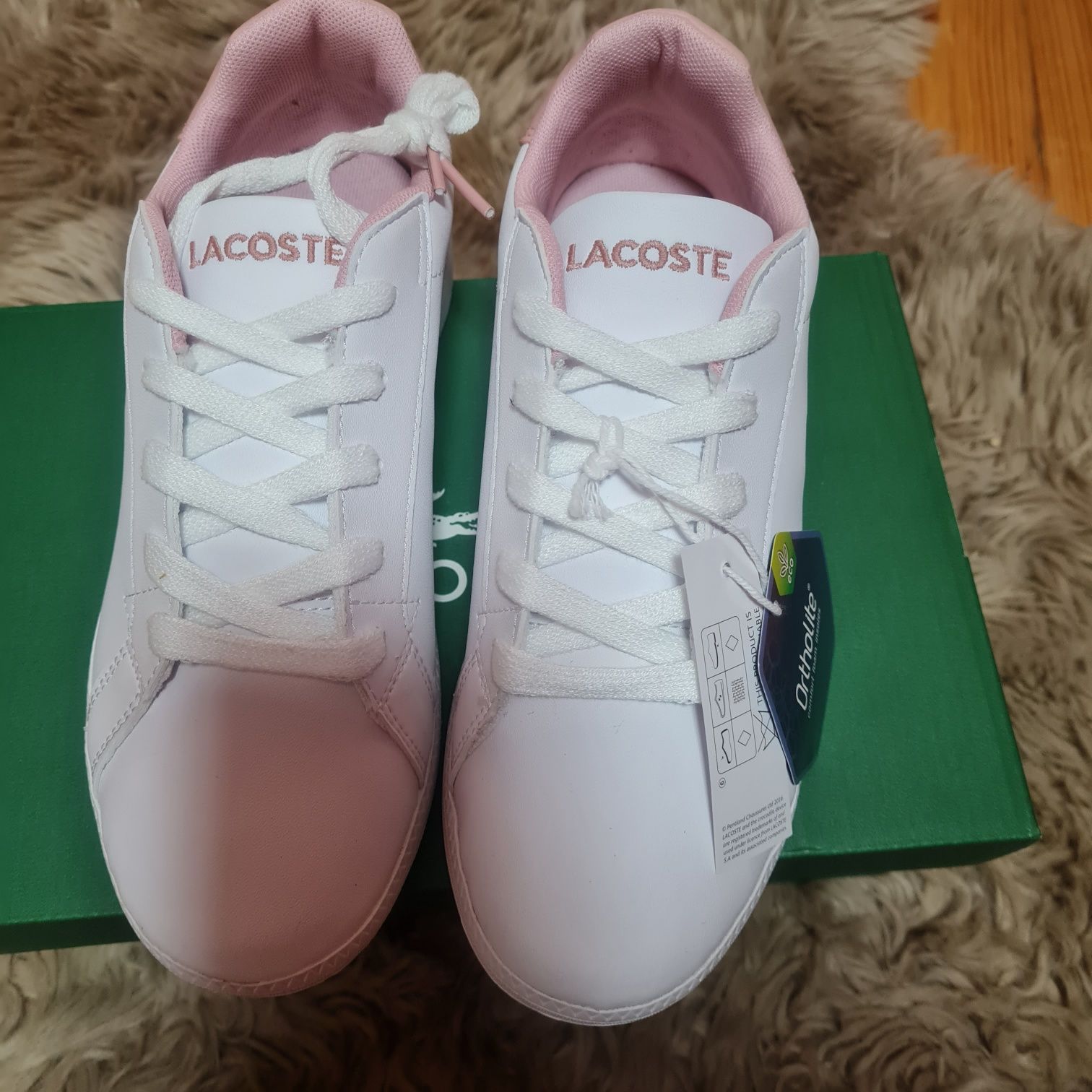 Lacoste białe tenisówki trampki sneakersy r. 34 graduate 0721 1 suc no