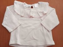 Blusa Zara 1/3 meses Rosa Claro em muito bom estado