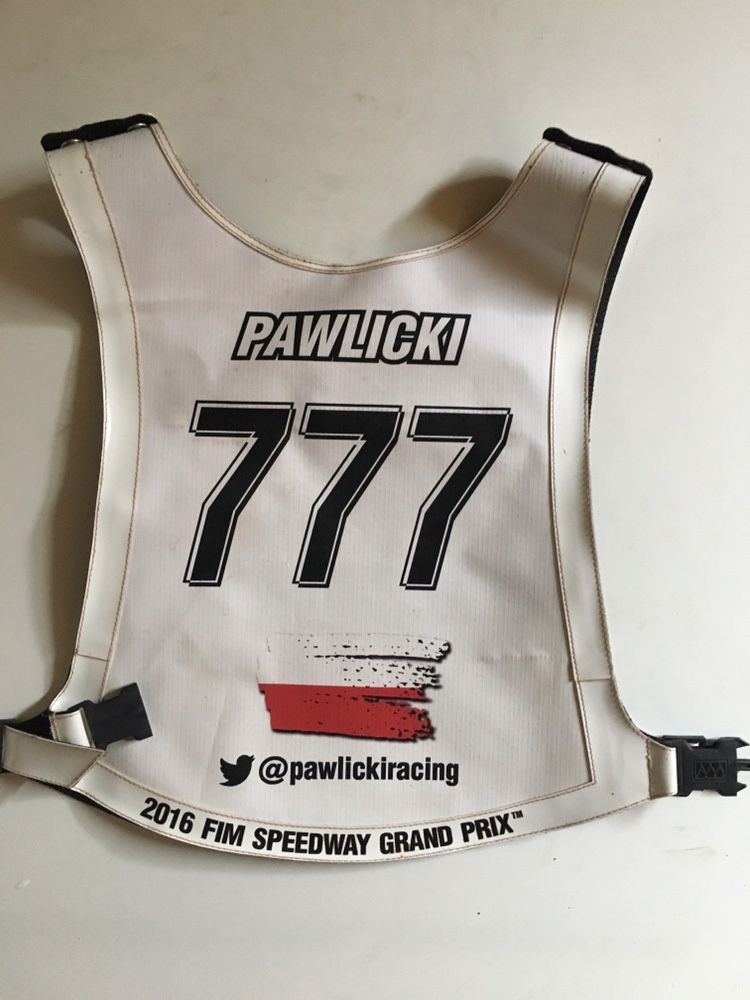 Plastron Piotr Pawlicki Grand Prix 2016 zuzel speedway Unia Leszno