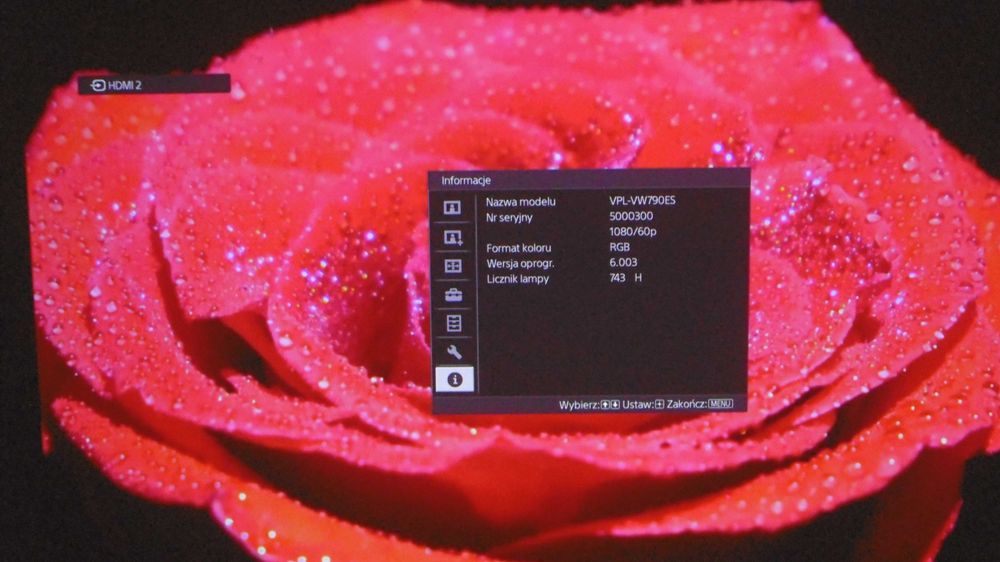 SONY VW790 4K LASER projektor rzutnik jak nowy tylko 730godzin. JVC XW