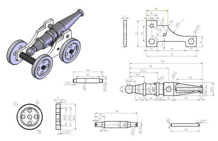 Desenho 2D, Modelação 3D, Digitalização e Impressão 3D