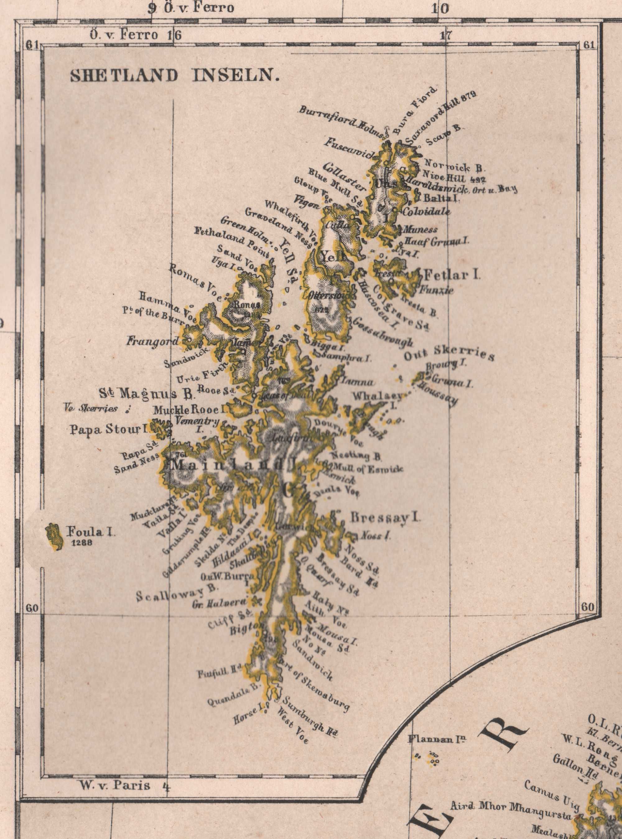 Szkocja. Efektowna duża mapa Głogów 1873 r. autentyk