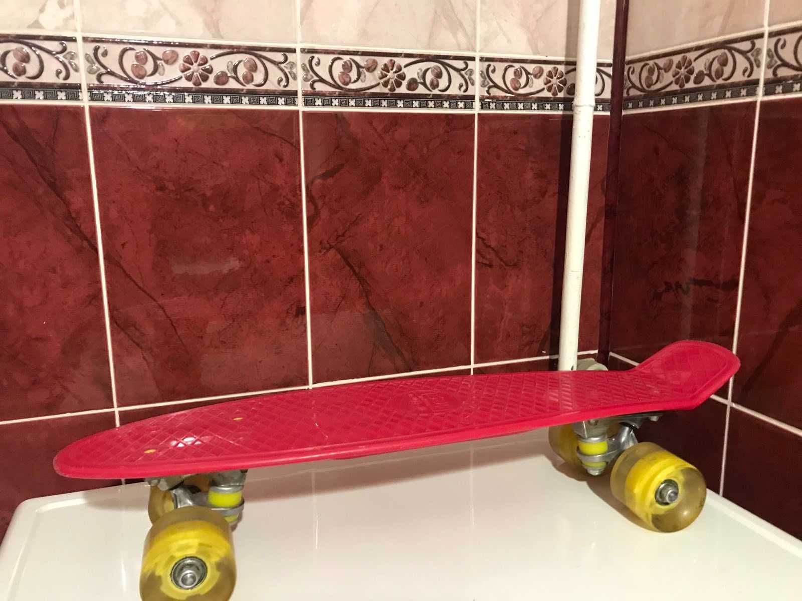 Penny board скейт светящиеся колеса