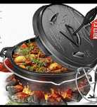 Garnek żeliwny z uchwytem 7,3 l Dutch Oven KESSER + AKCESORIA