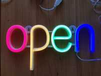Neon Open kolorowy lampka