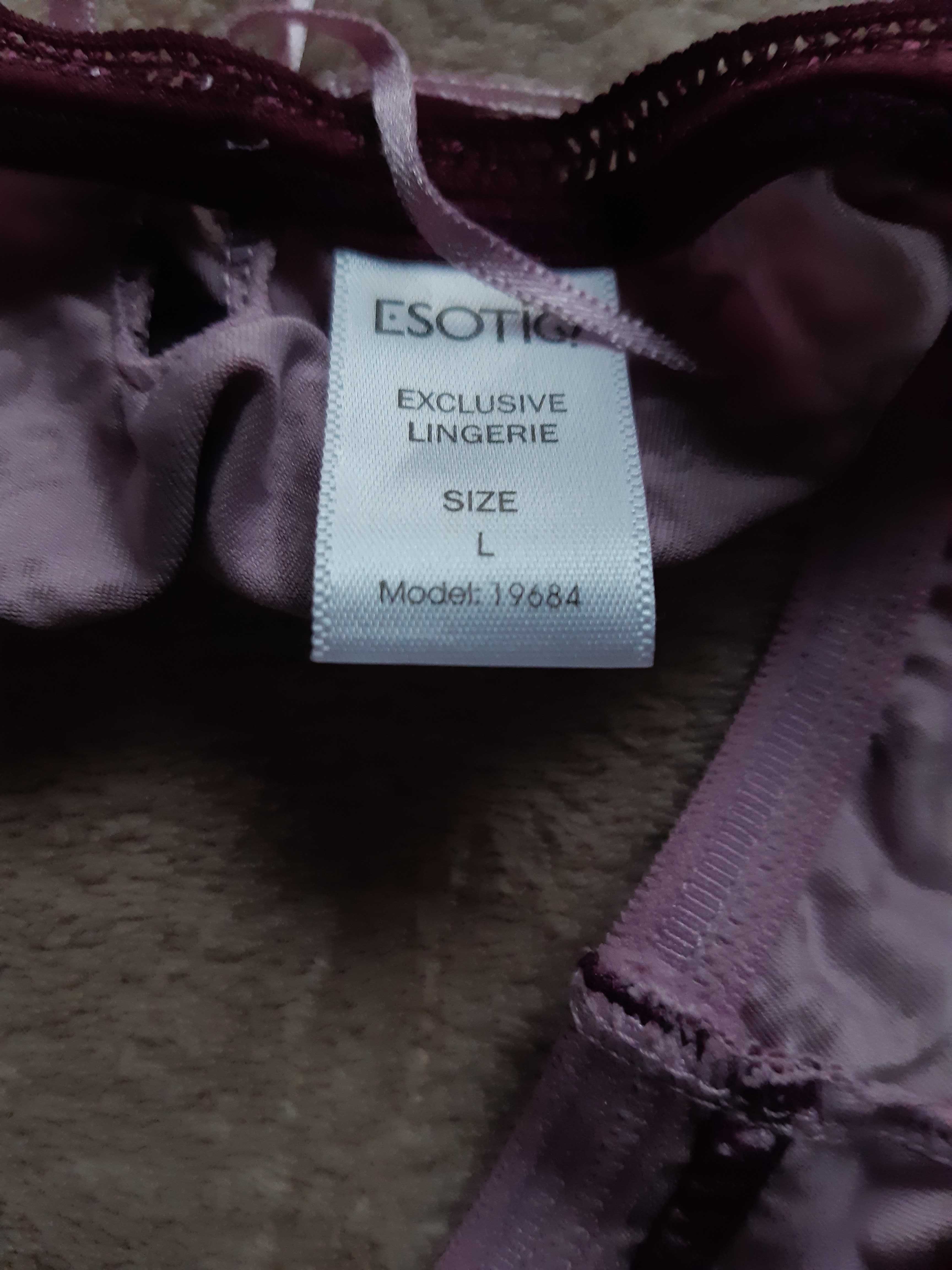 Esotiq zestaw biustonosz 75 B i figi stringi L może być push-up