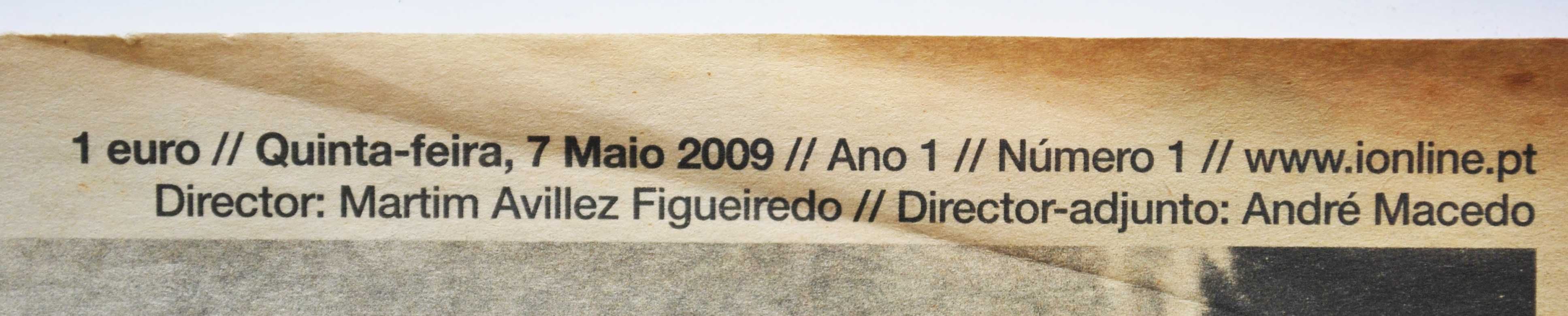 Número 1 do Jornal I de 7 de Maio 2009