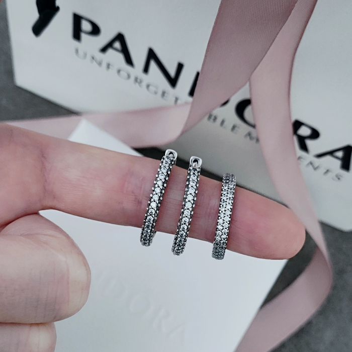 Пандора сережки  каблучка  паве кульчики Pandora