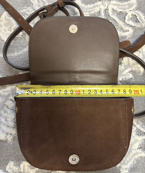 Zara сумочка з велюровоі шкіри