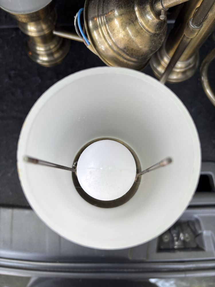 Candeeiro de Tecto Vintage em Latão com 6 Braços