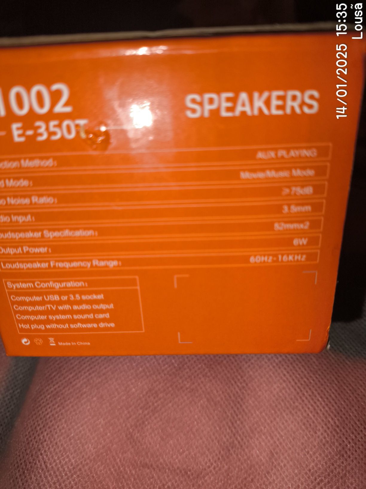 SOUNDBAR com alimentação via USB