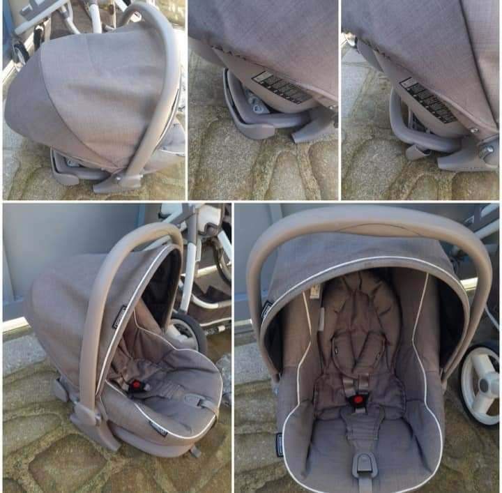Carrinho de bebé da bebecar + alcofa + acessórios + isofix