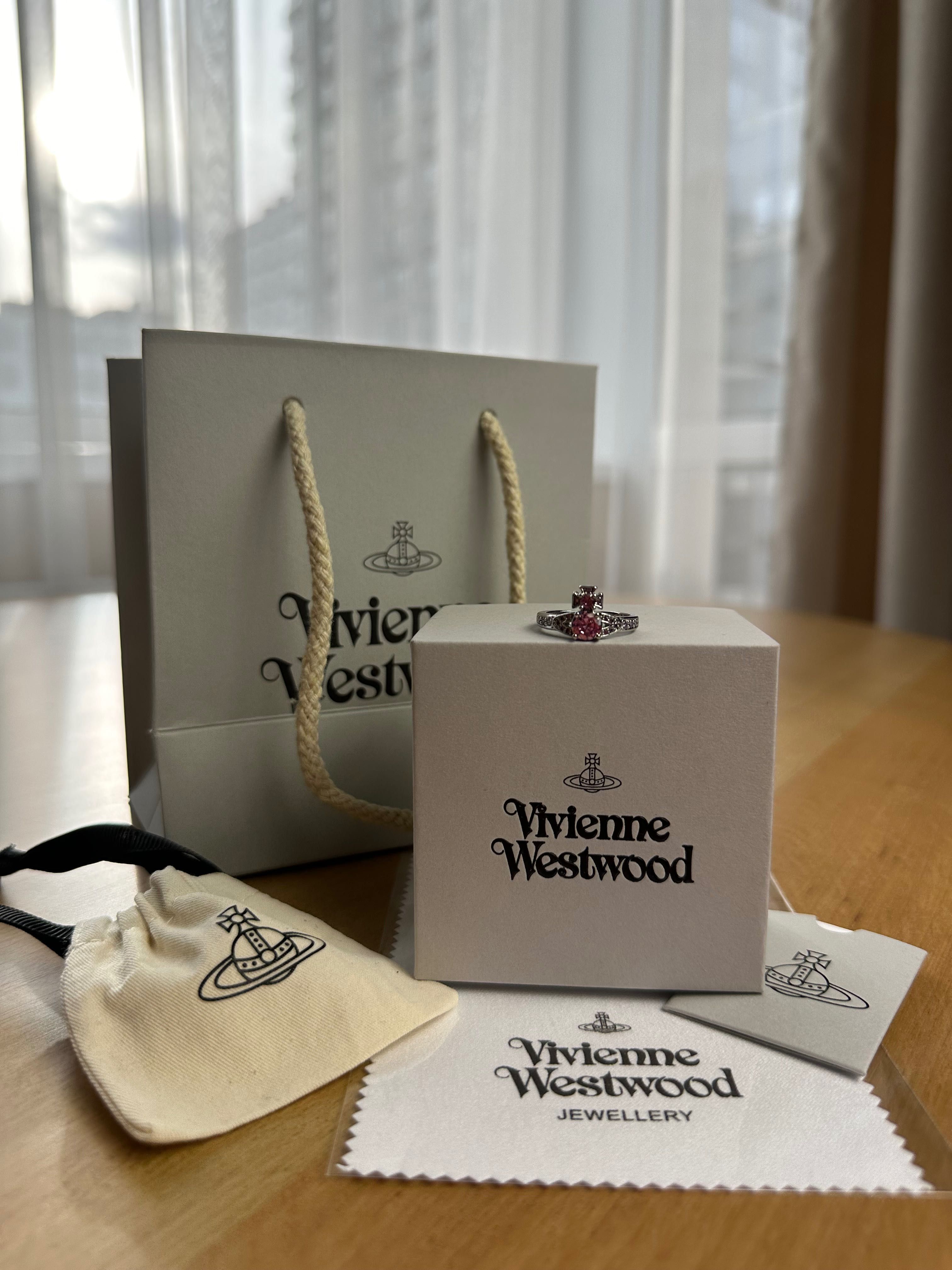 Vivienne Westwood Silver Crystal Ring кольцо каблучка