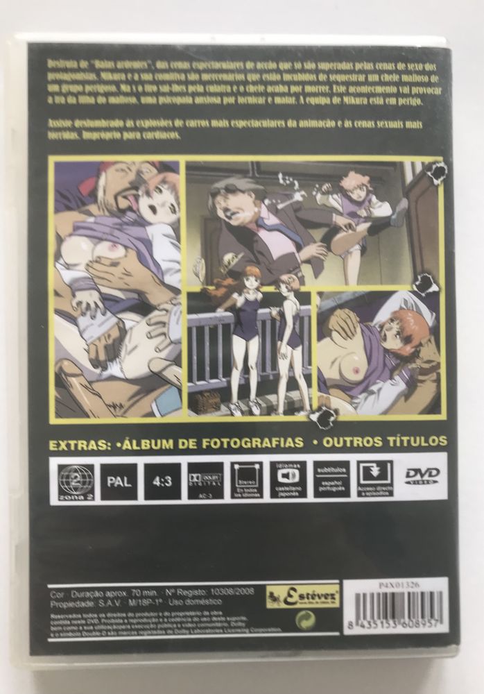DVD - Filme Animação Adultos: Balas Ardentes - Top Hentai
