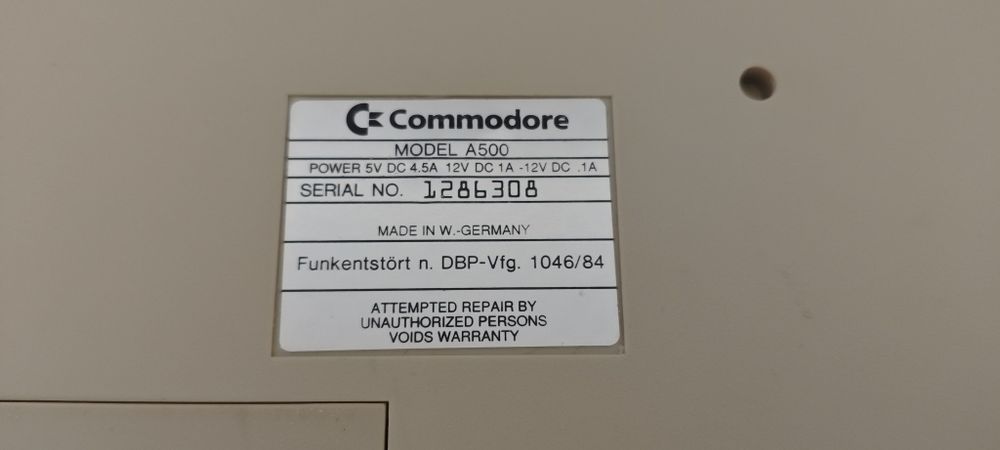 Komputer Amiga 500 A500 Commodore Zasilacz Pady