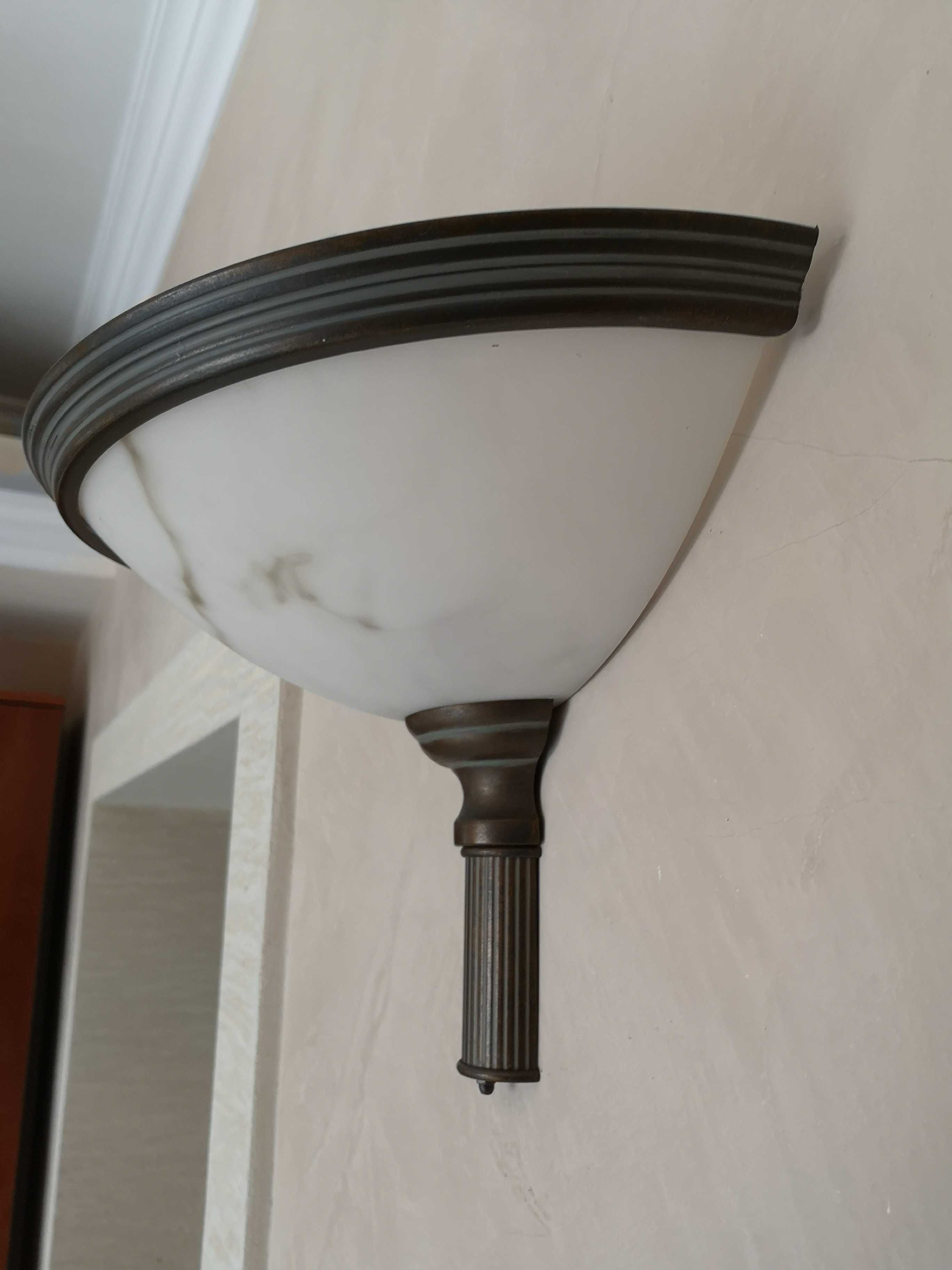 Lampa wisząca kinkiet mosiężny