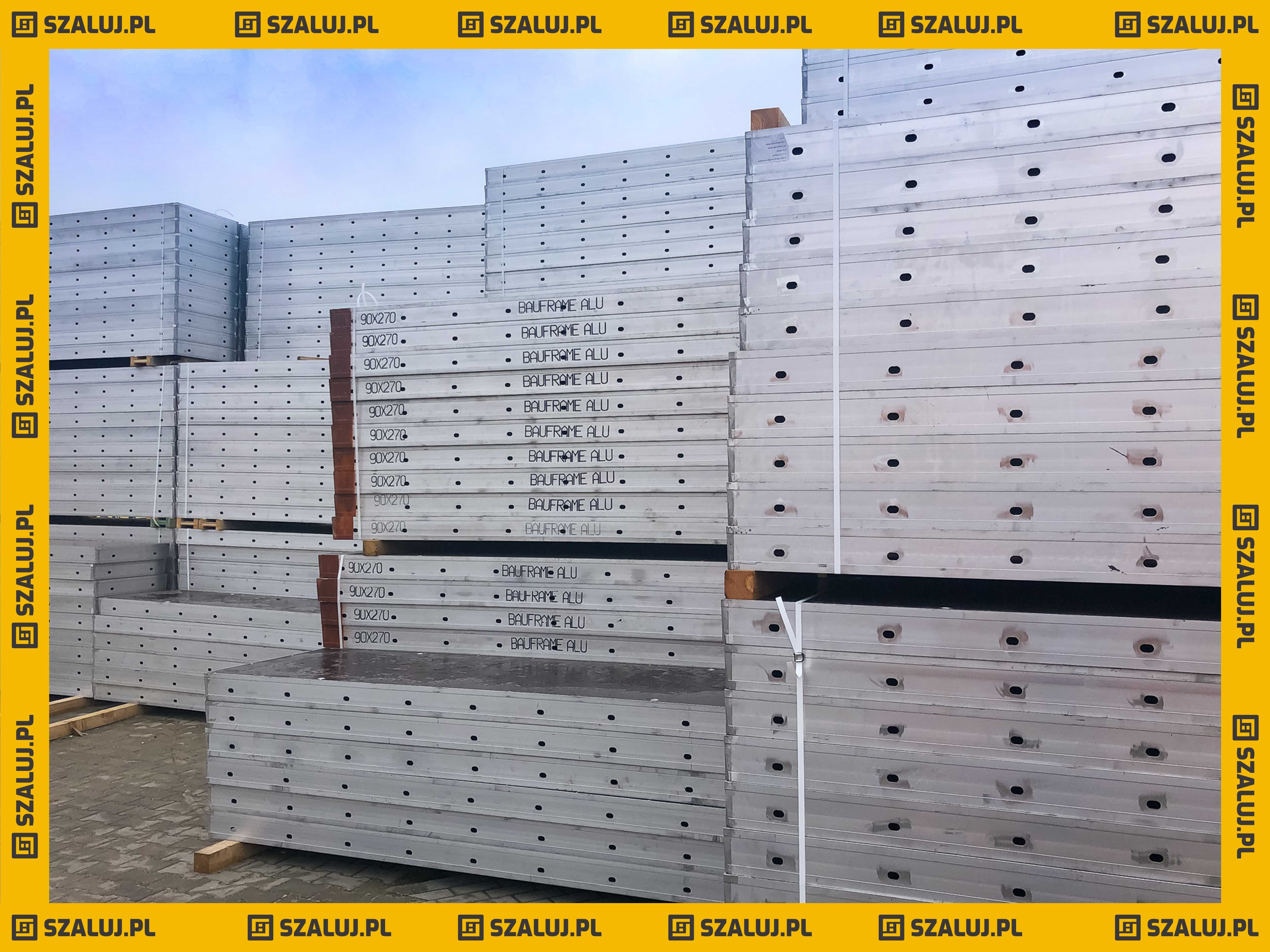 Panele blaty szalunkowe fundamenty budowalne Bauframe-Alu 90x300