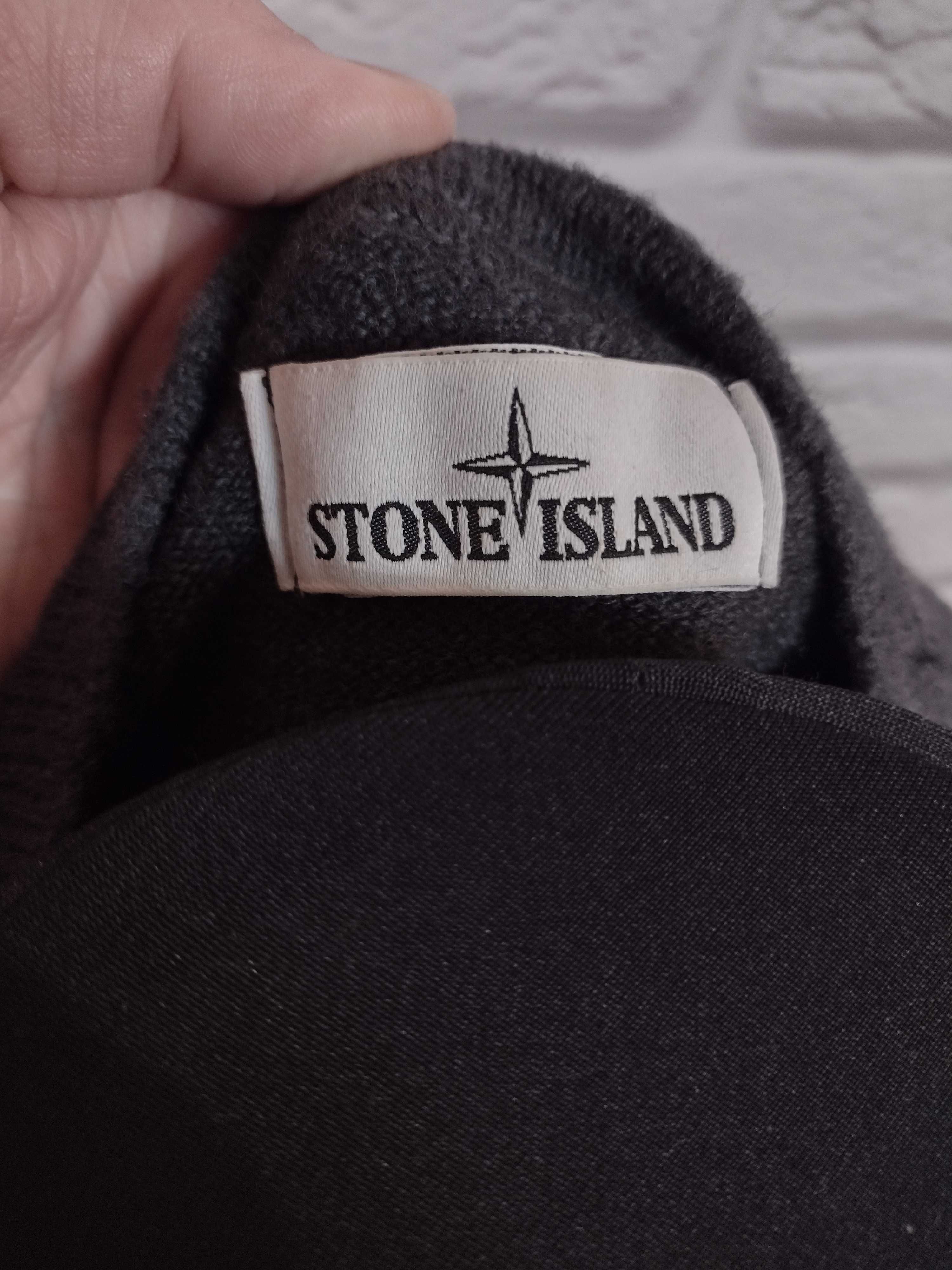 Шерстяной трикотажный вязаный свитшот stone island