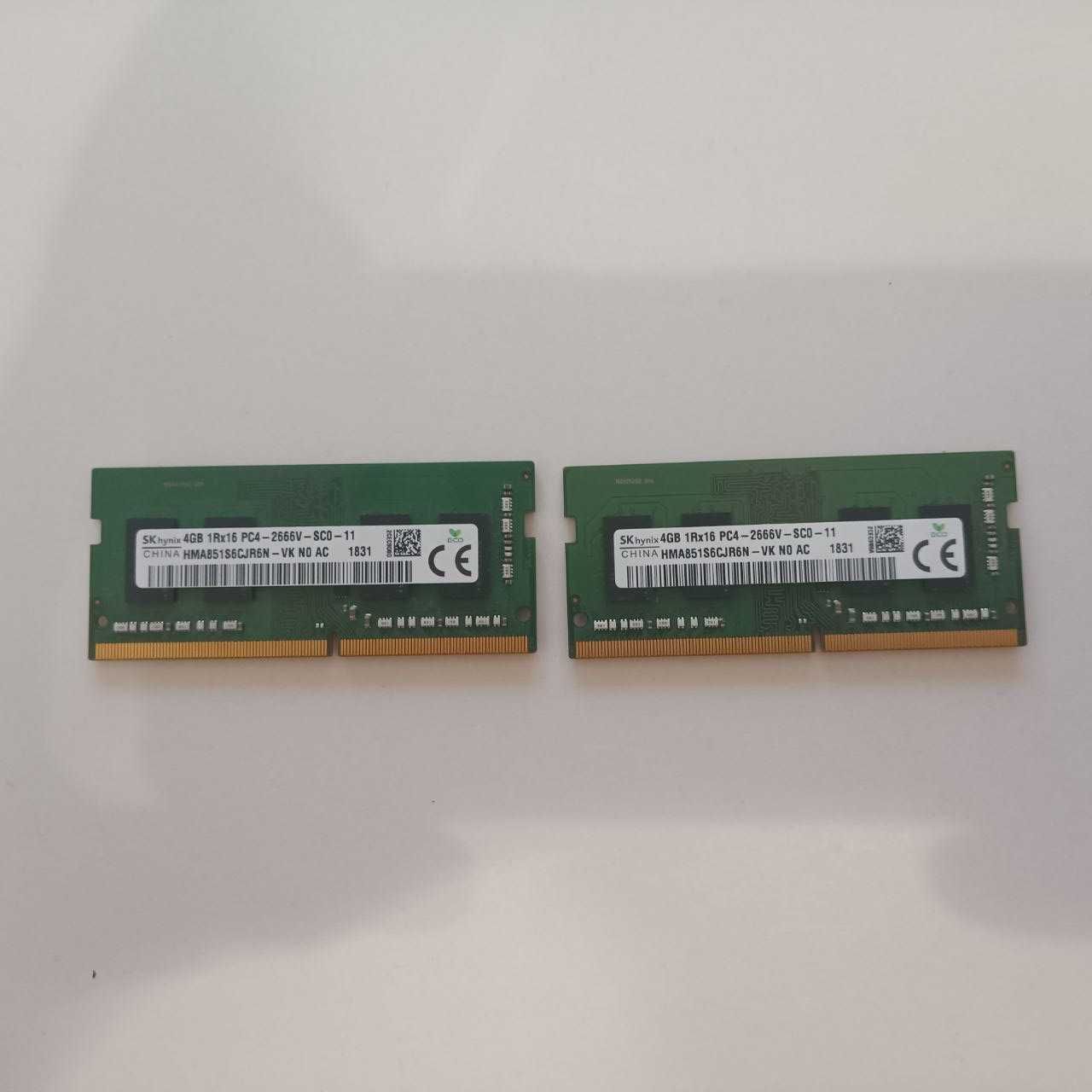 Оперативня пам'ять 4GB 1Rx16 PC4-2666V, дві планки