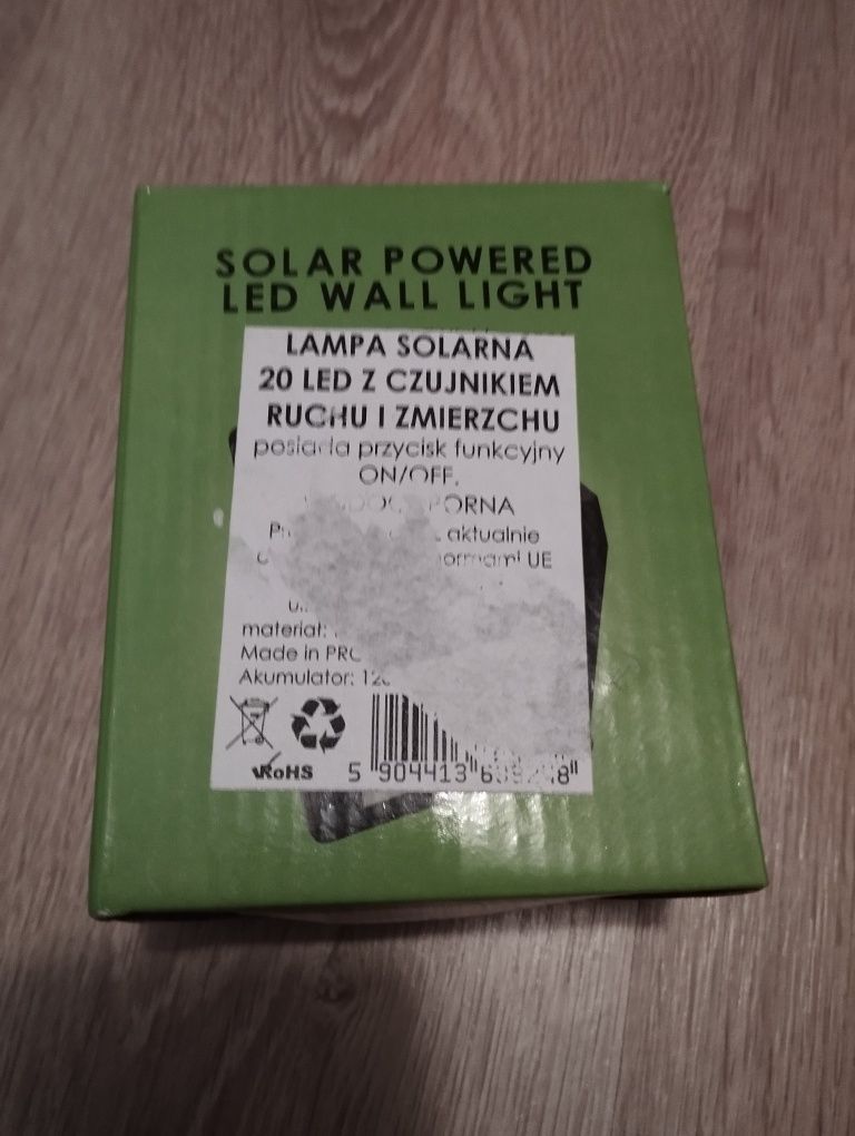 Lampa solarna 20LED z czujnikiem ruchu i zmierzchu