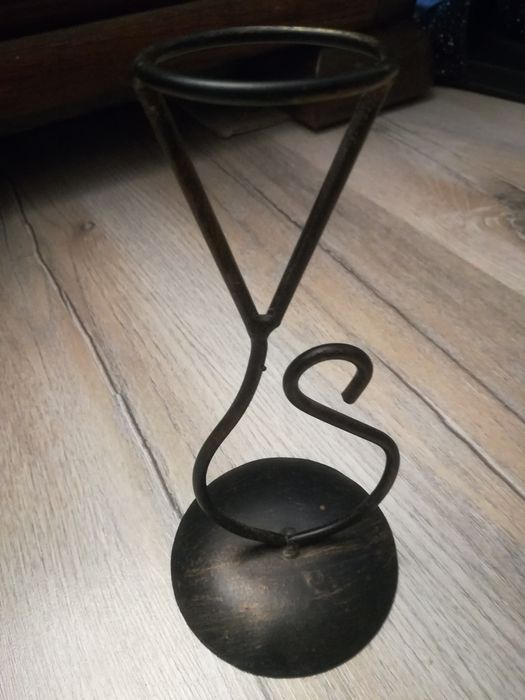 Świecznik stojak metalowy 20cm