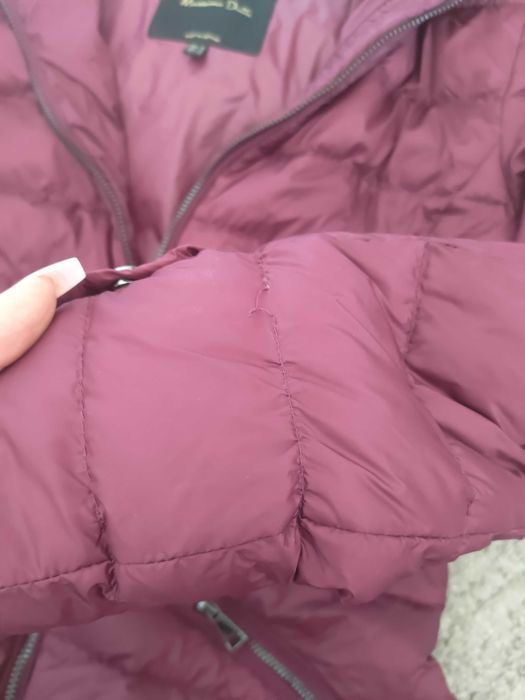 Kurtka Massimo Dutti puchowa puch naturaly S bordo