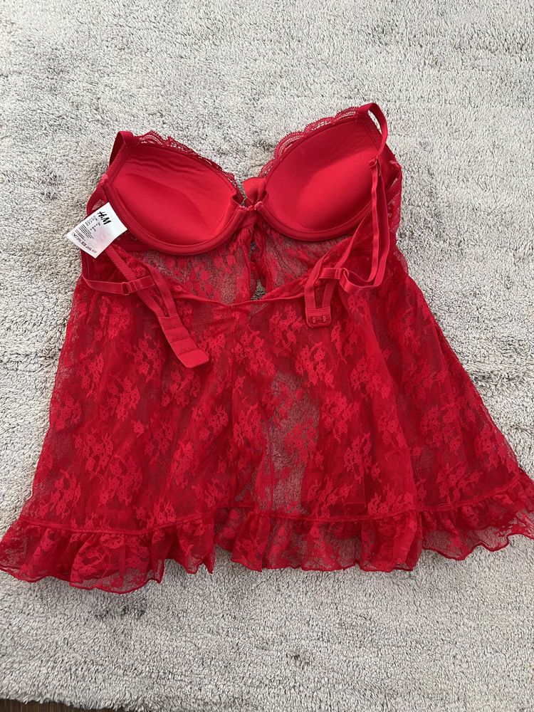 Пеньюар H&M 70B 32в червоний жіноча білизна