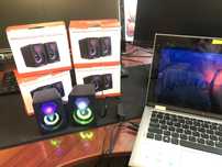 Колонки комп'ютерні стереофонічні для ноутбука з LED підсвіткою