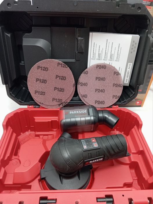 центриком Parkside PAESP 12-Li A1, орбітальна  шліфмашинка парксайд