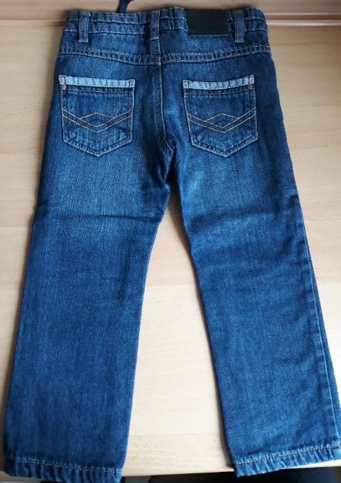 Spodnie jeans ocieplane 98