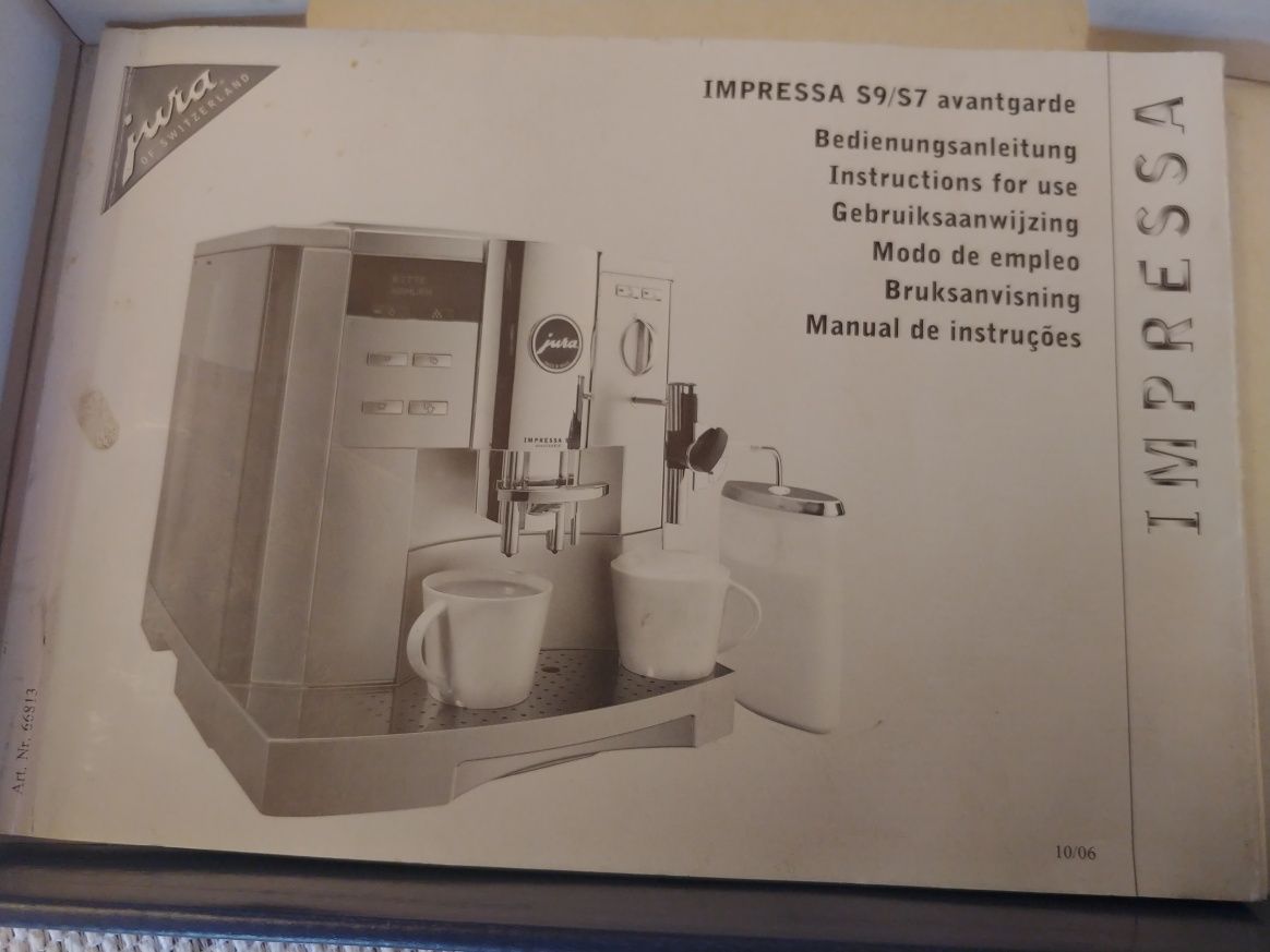 Instrukcje obsługi oryginalne ekspres Jura S9 Impressa Avangarde