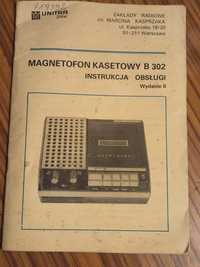 Instrukcja obsługi Magnetofon Kasetowy B 302 Unitra