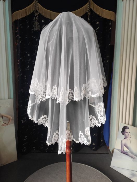 РАСПРОДАЖА испанской эксклюзивной кружевной фаты