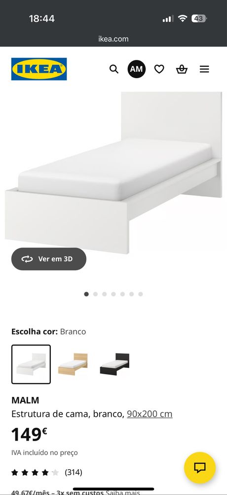 Cama estrado e colchao