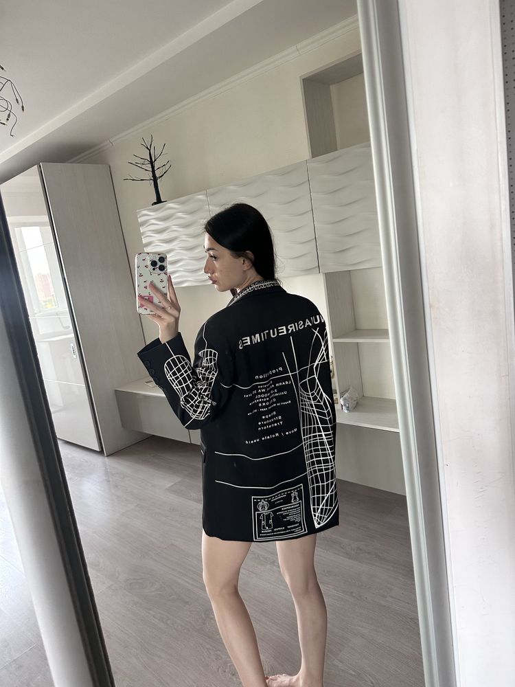 Піджак з чоловічого крою ace cher17 zara оверсайз