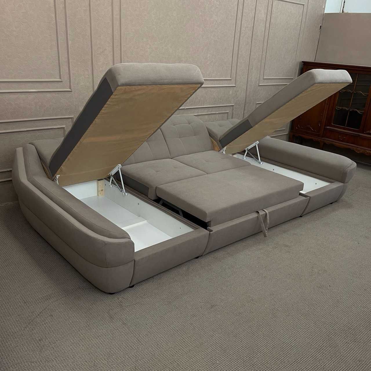 Новий розкладний диван п-подібної форми з нішами