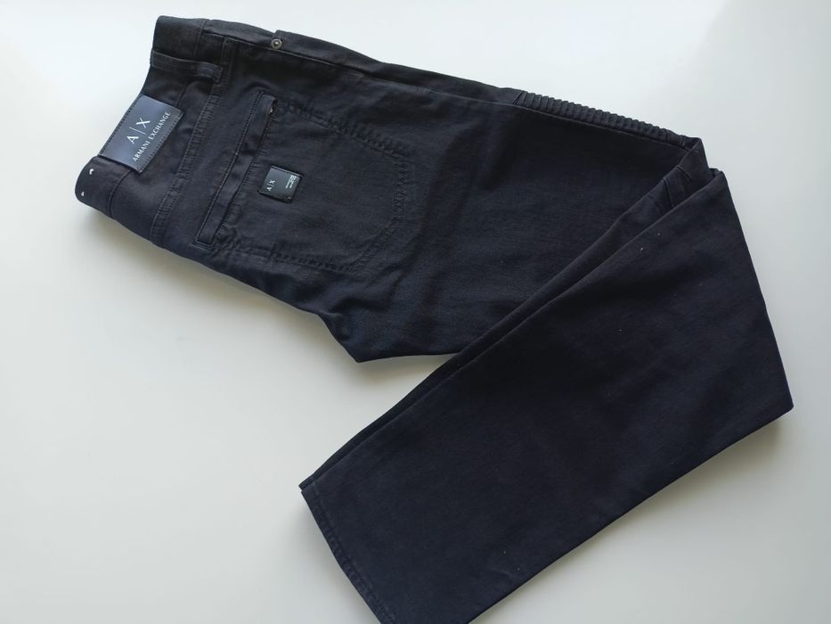 Męskie spodnie jeansy biker Armani exchange