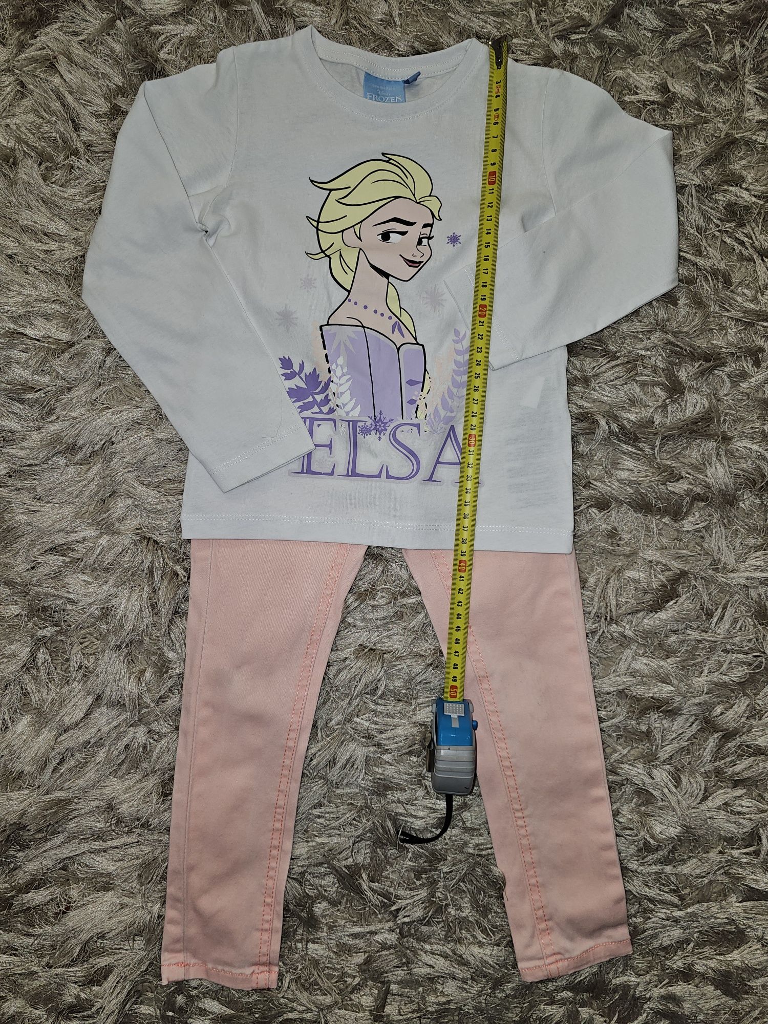 Bluzka Elsa frozen 98 nowa spodnie jeansowe 104