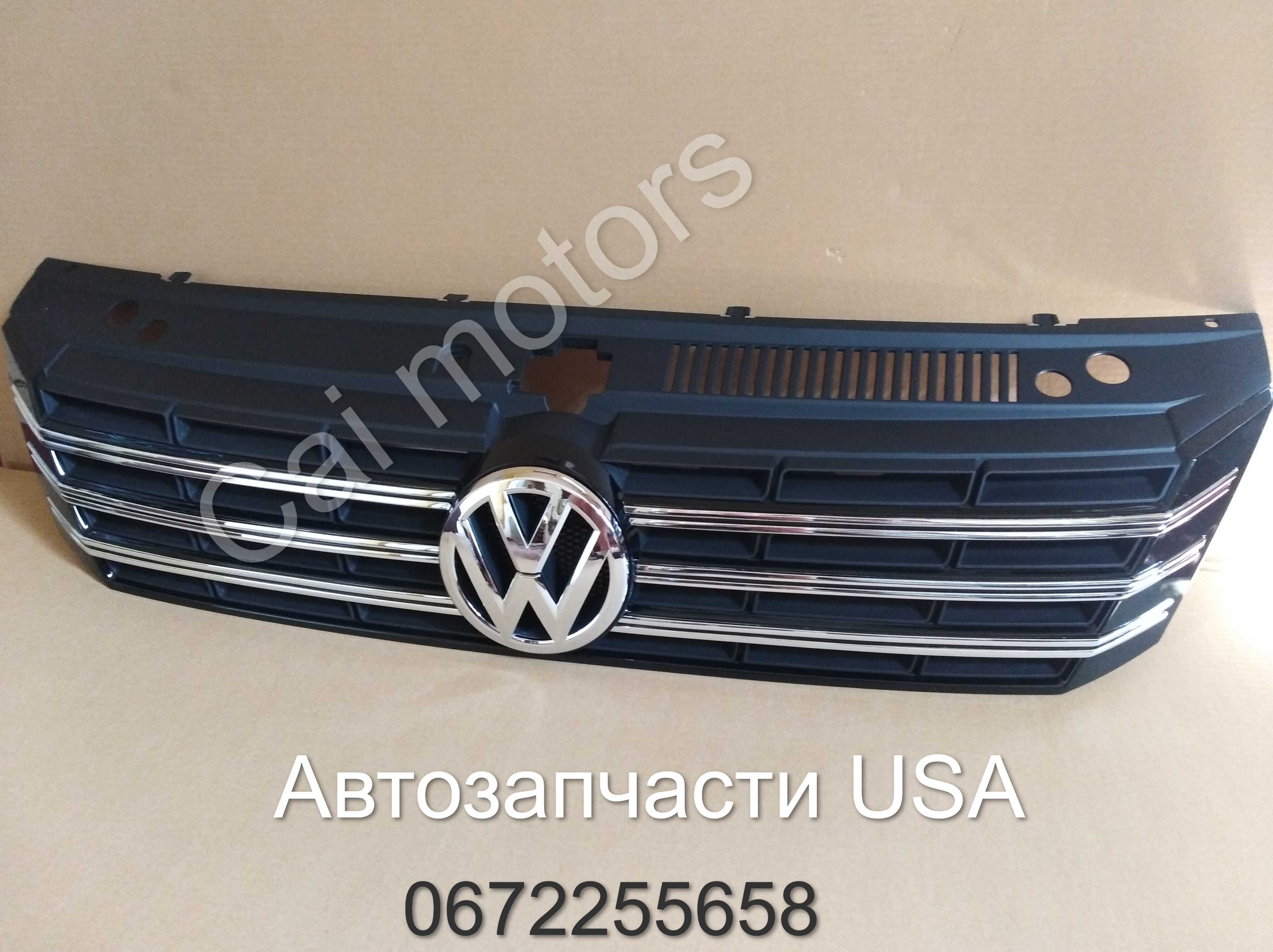 Решетка радиатора бампера центральная накладка Passat B8 B7 Jetta