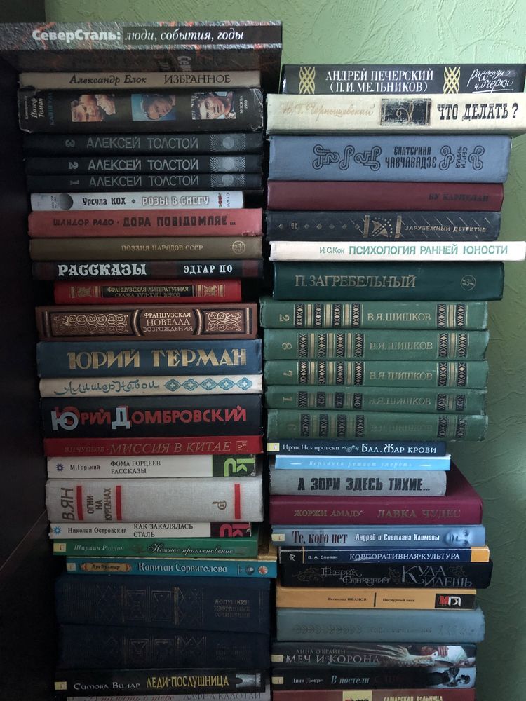 Книги з домашньої бібліотеки (українською, російською, англійською)